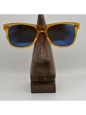 Apex Yellow Transparent Frame Sunglasses with Blue Lenses